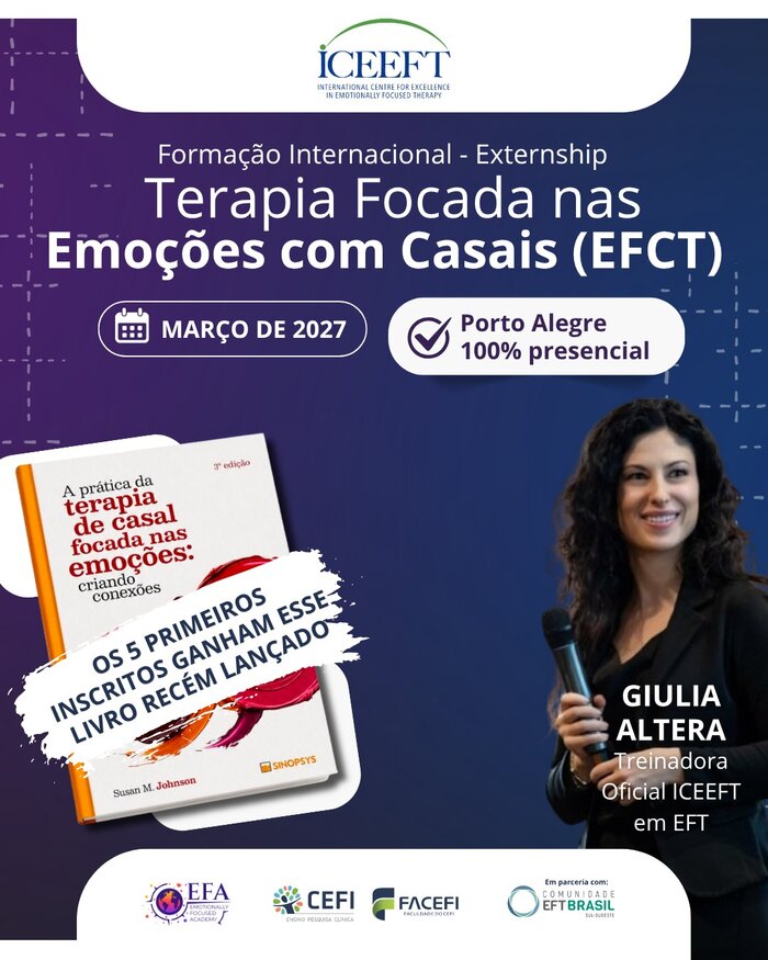 Externship: Treinamento Internacional em Terapia Focada nas Emoções (EFT) com Casais